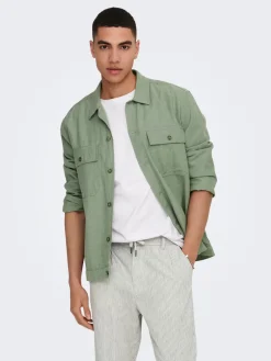 Only and Sons miesten paitatakki Onskennet LS Overshirt Noos, Swamp