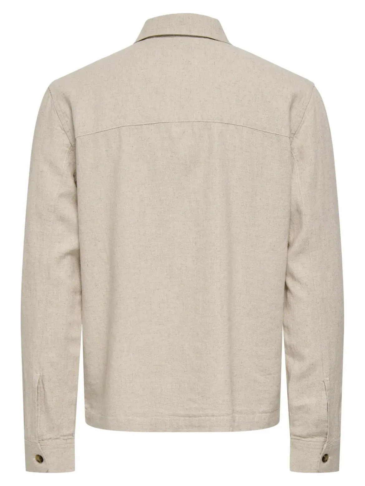 Only and Sons miesten paitatakki ONStroy Zip Shirt, Gardenia