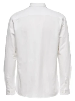 Only and Sons miesten pellavapaita Arlo Linen Shirt, valkoinen