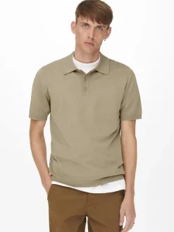 Only and Sons miesten pikeepaita, WYLER LIFE POLO KNIT Beige