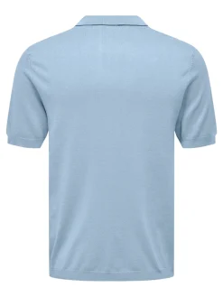 Only and Sons miesten pikeepaita, WYLER LIFE POLO KNIT Vaaleansininen