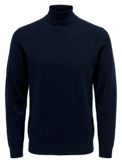 Only and Sons Miesten Pooloneule, Wyler Life Roll Neck Nos Tummansininen