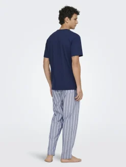 Only and Sons miesten pyjamasetti ONSBILLIE PANT LOUNGE GIFTBOX, Pageant Blue