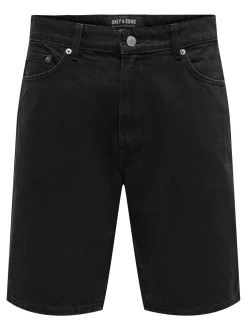 Only and Sons miesten shortsit, FADE BLACK SHORTS Hiilenmusta