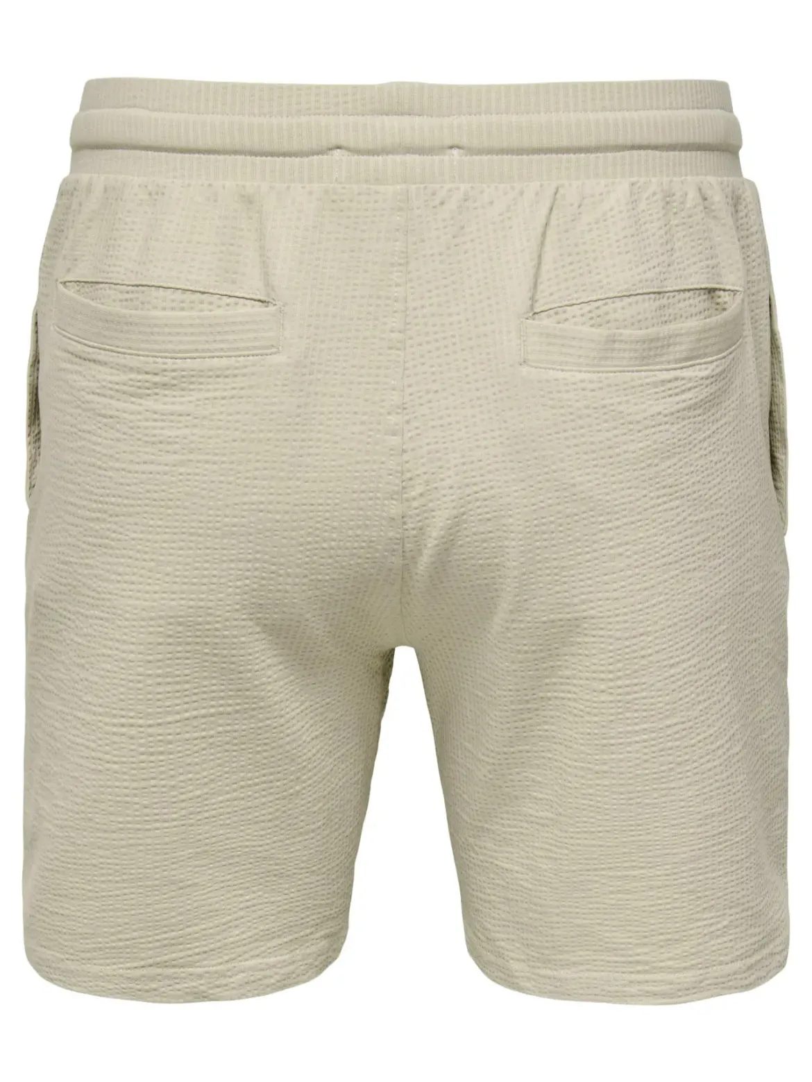 Only and Sons miesten shortsit ONSKIAN Life Reg Seersucker Shorts, silver lining