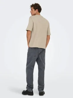 Only and Sons miesten t-paita, GIVO REG 12 SS CREW KNIT String