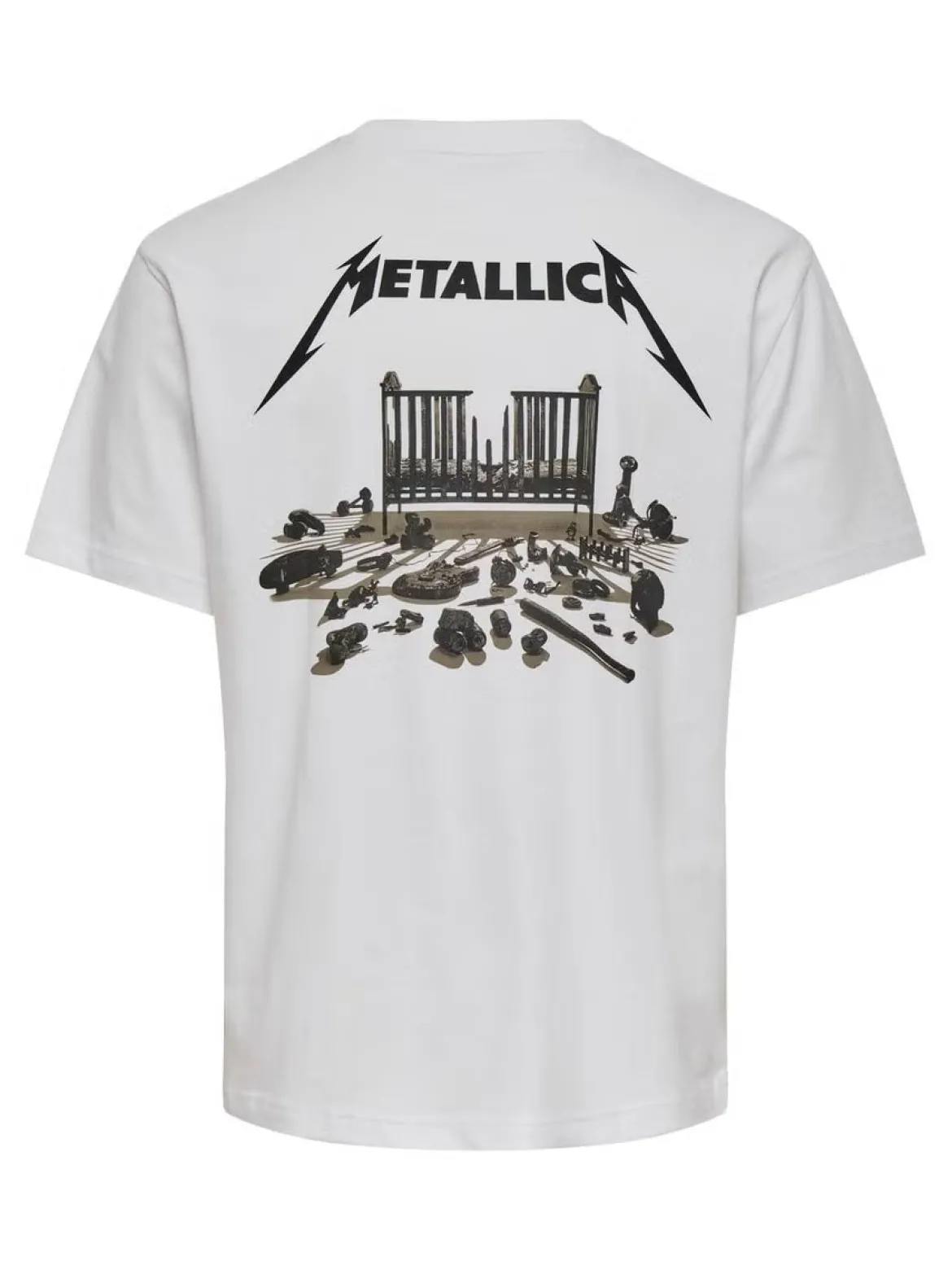 Only and Sons miesten T-paita Metallica, Bright White Cradle