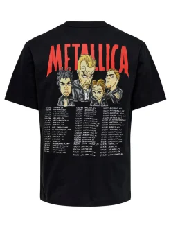 Only and Sons miesten T-paita Metallica, Jet Black