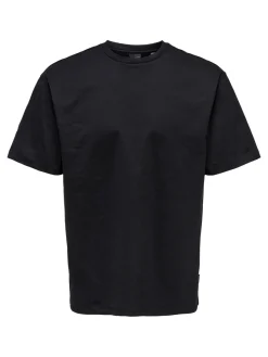 Only and Sons, Miesten T-Paita, Onsfred Rls Ss Tee Noos Musta