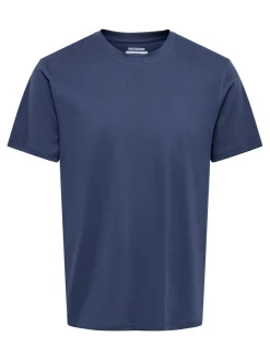Only and Sons miesten T-paita Onsmax Life Ss Stitch Tee Noos, Blue Nights