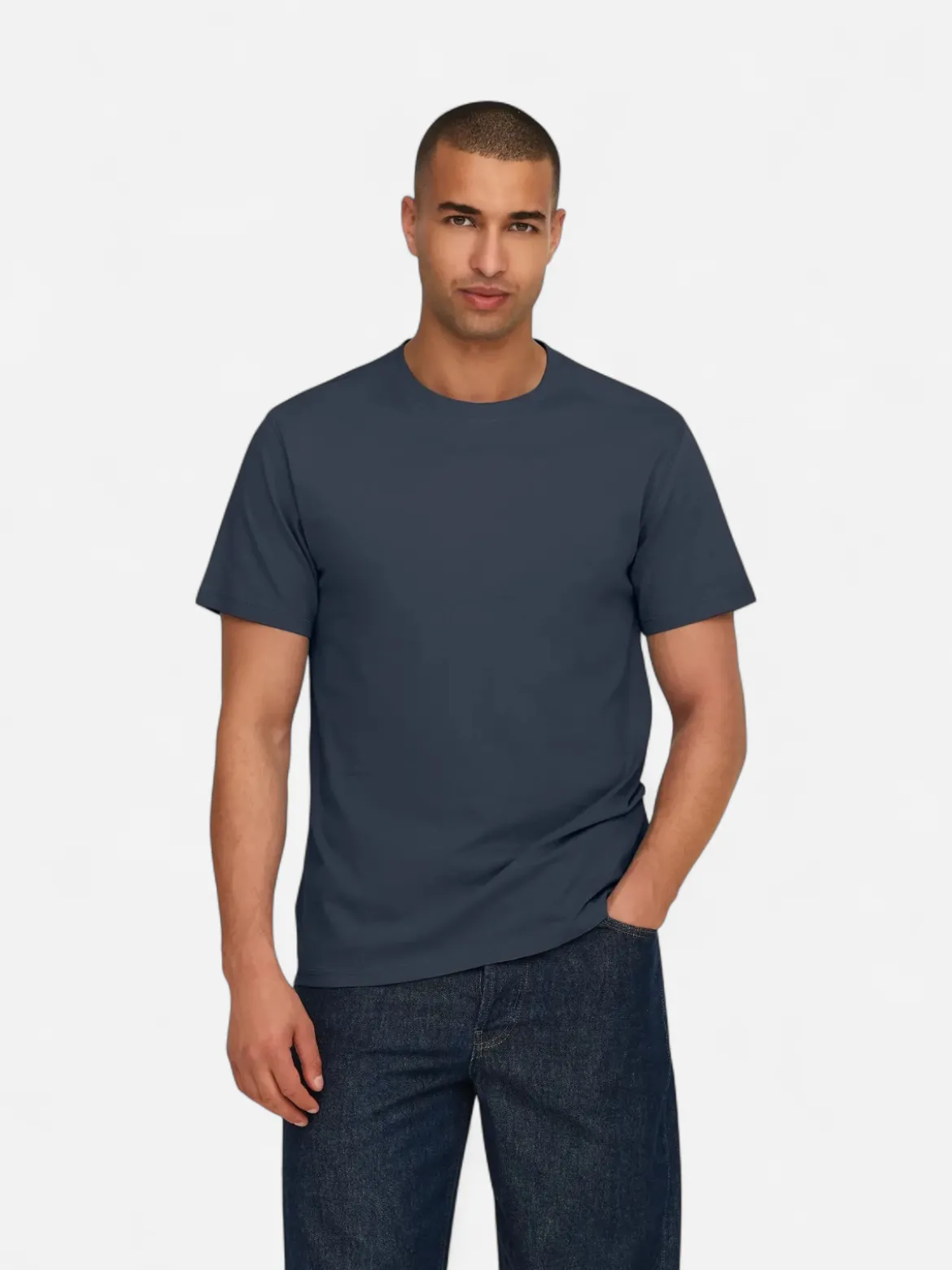 Only and Sons miesten T-paita Onsmax Life Ss Stitch Tee Noos, Blue Nights