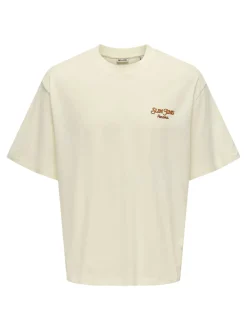 Only and Sons miesten t-paita ONSMalik, Antique White
