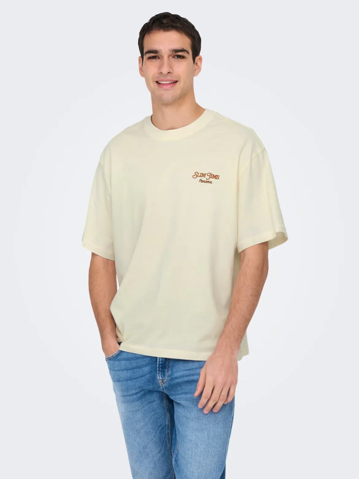 Only and Sons miesten t-paita ONSMalik, Antique White