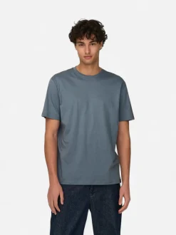 Only and Sons miesten T-paita Onsmax Life Ss Stitch Tee Noos, Flint Stone