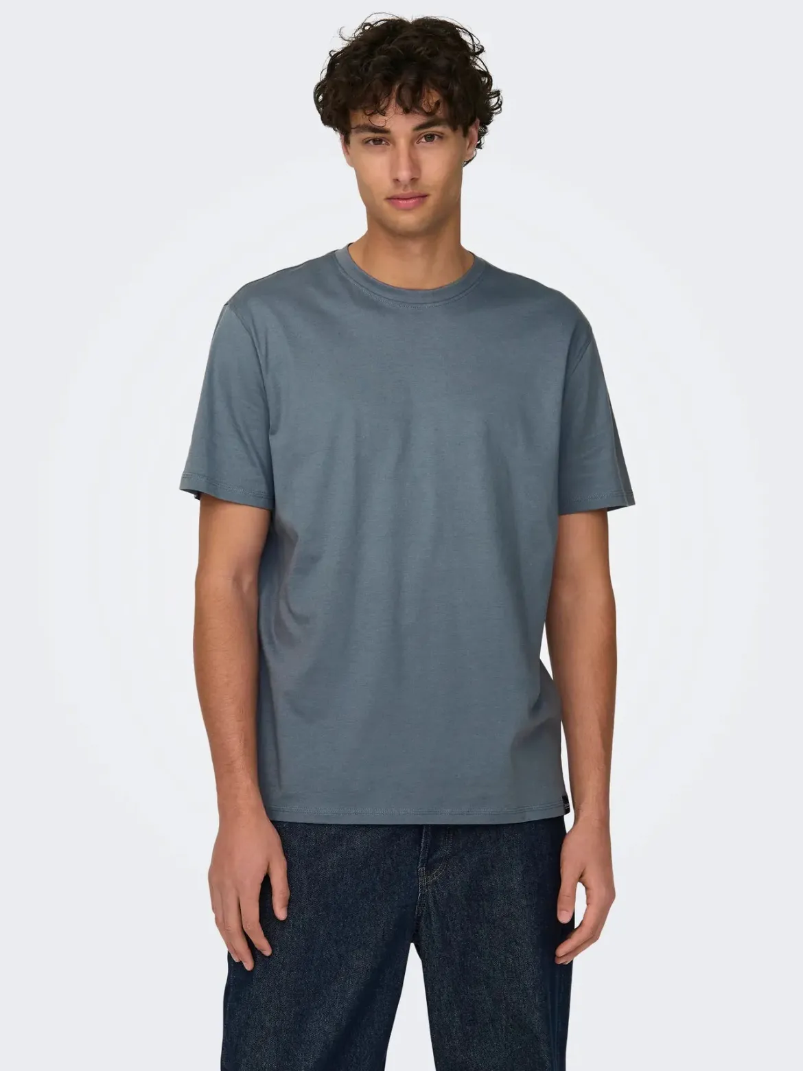 Only and Sons miesten T-paita Onsmax Life Ss Stitch Tee Noos, Flint Stone