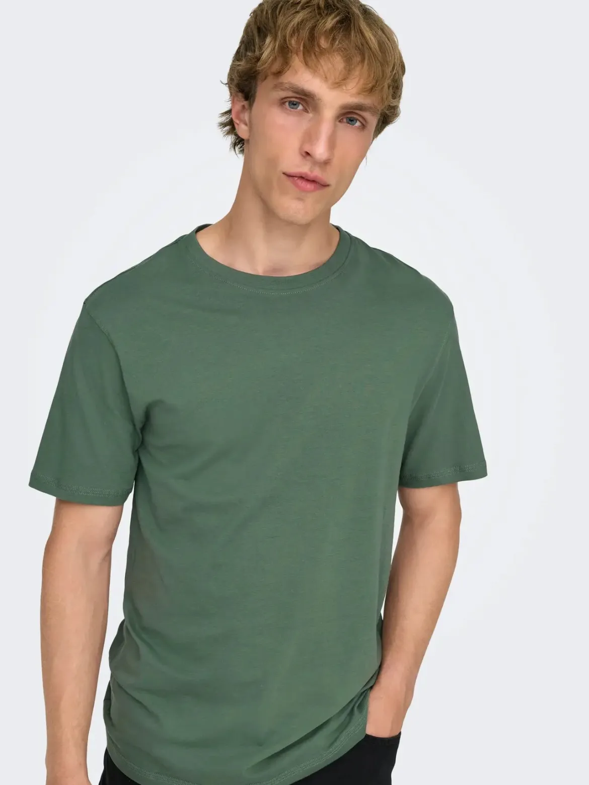Only and Sons miesten T-paita Onsmax Life Ss Stitch Tee Noos, Dark Forest