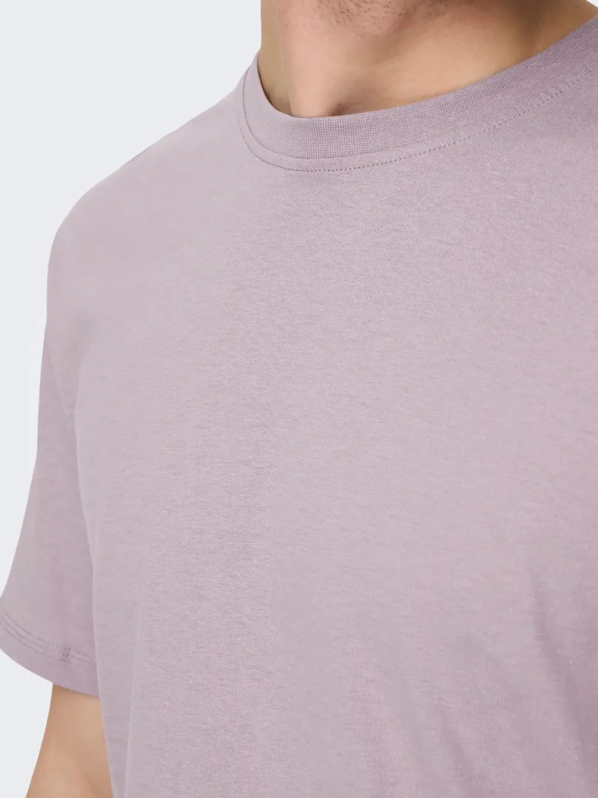 Only and Sons miesten T-paita Onsmax Life Ss Stitch Tee Noos, Nirvana