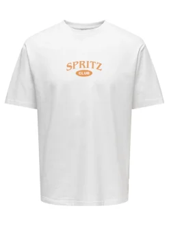 Only and Sons miesten t-paita Spritz Italy Rlx SS Tee, Valkoinen