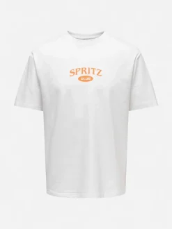 Only and Sons miesten t-paita Spritz Italy Rlx SS Tee, Valkoinen