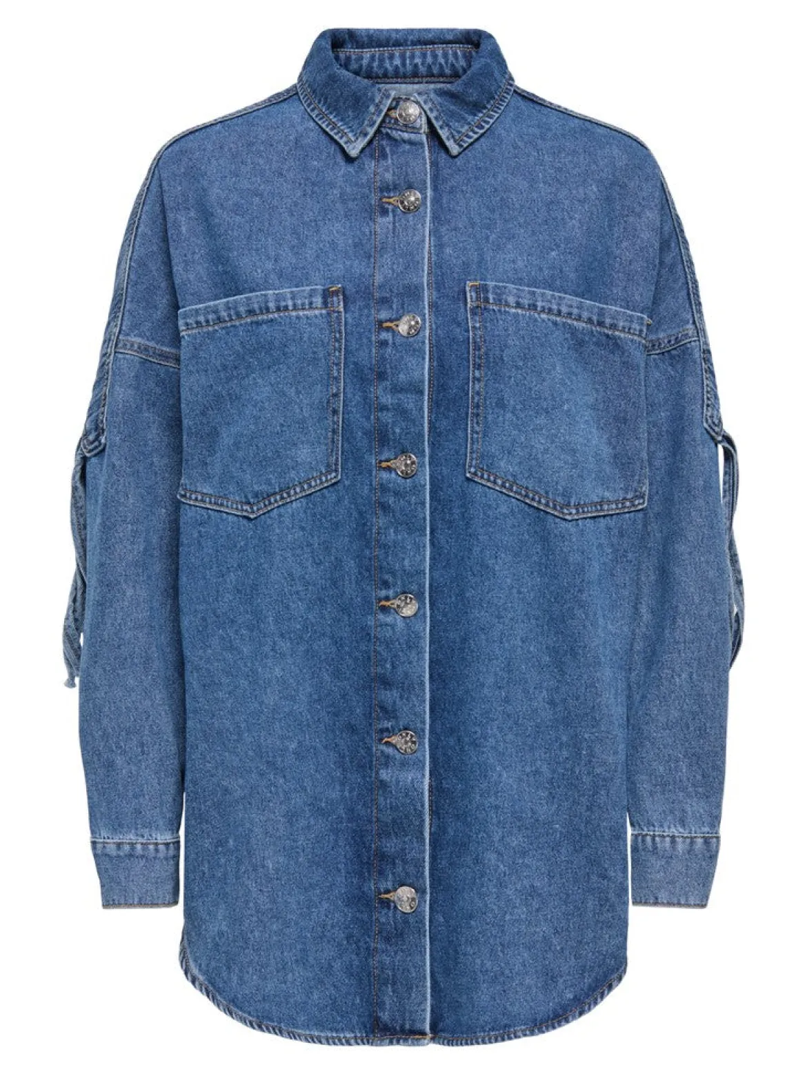 Only naisten farkkutakki Maureen LS Fringe Denim, Sininen, indigo