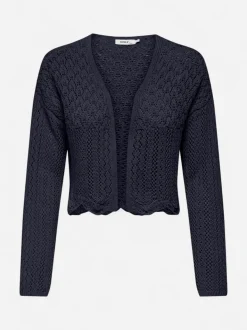 Only Naisten Neuletakki, ONLNOLA 7/8 LIFE OPEN CARDIGAN KNT NOOS Tummansininen