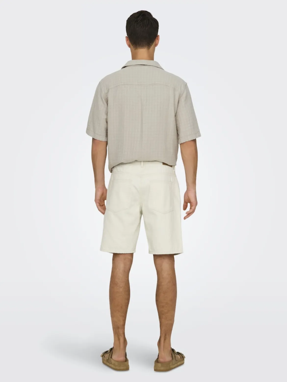 Only & Sons miesten farkkushortsit OnsEdge Pim, Ecru