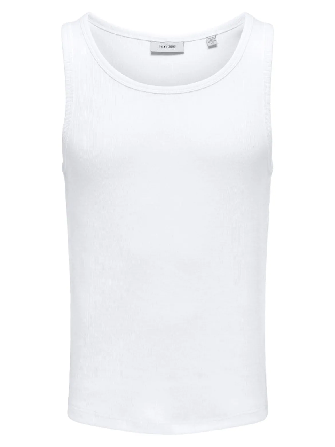 Only & Sons miesten hihaton paita ONSTanner, valkoinen