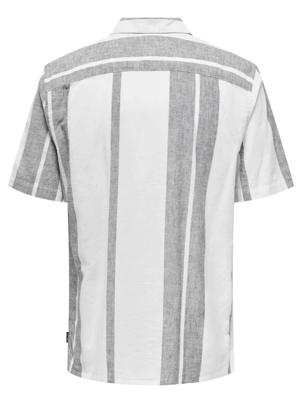 Only & Sons miesten kauluspaita Onscaiden Life Stripe Res Linen Blend Noos, Cloud Dancer