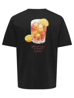 Only & Sons miesten t-paita Spritz Italy Rlx Ss Tee, musta