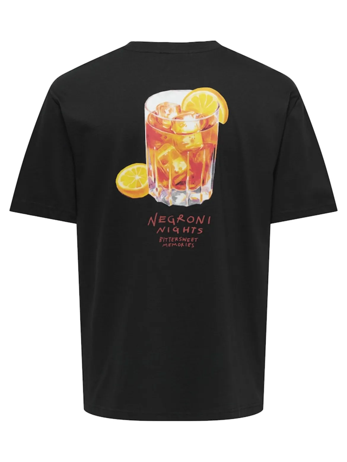 Only & Sons miesten t-paita Spritz Italy Rlx Ss Tee, musta