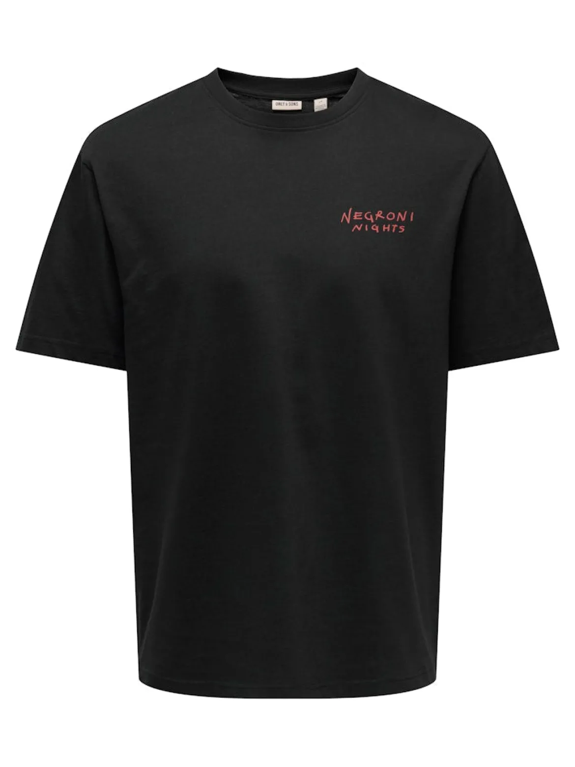 Only & Sons miesten t-paita Spritz Italy Rlx Ss Tee, musta
