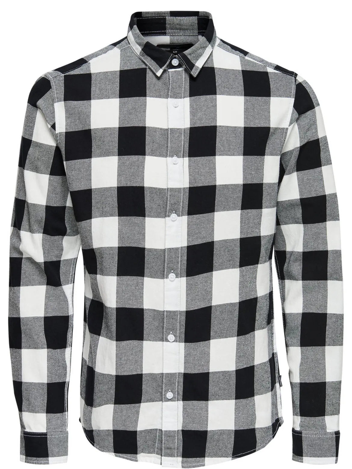 Only & Sons Ruudullinen Kauluspaita Valkoinen Ruutu