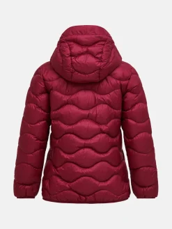 Peak Performance naisten kevytuntuvatakki W HELIUM DOWN HOOD JACKET, viininpunainen
