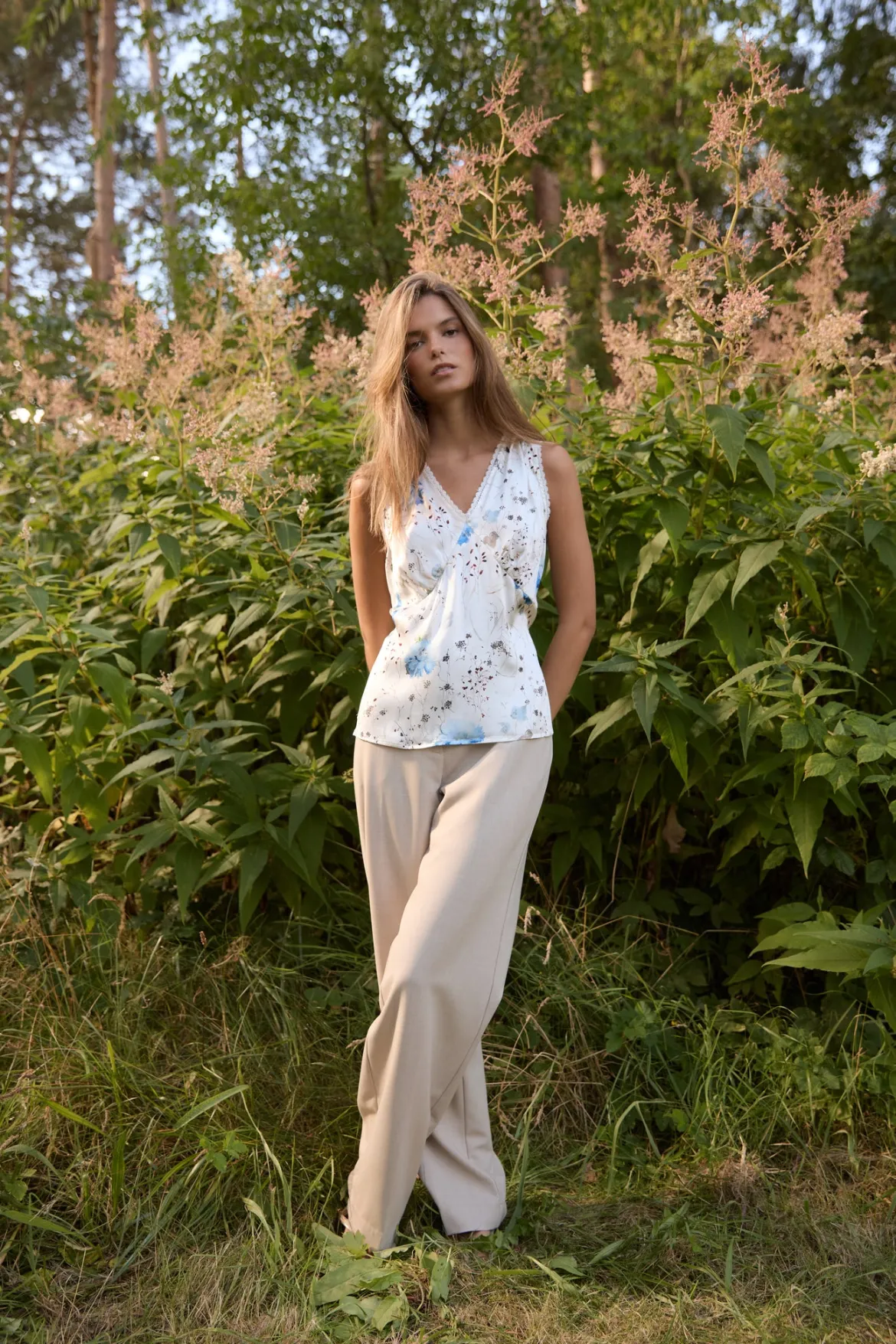 Philosophy Blues Original naisten suorat housut PBO, vaalea beige