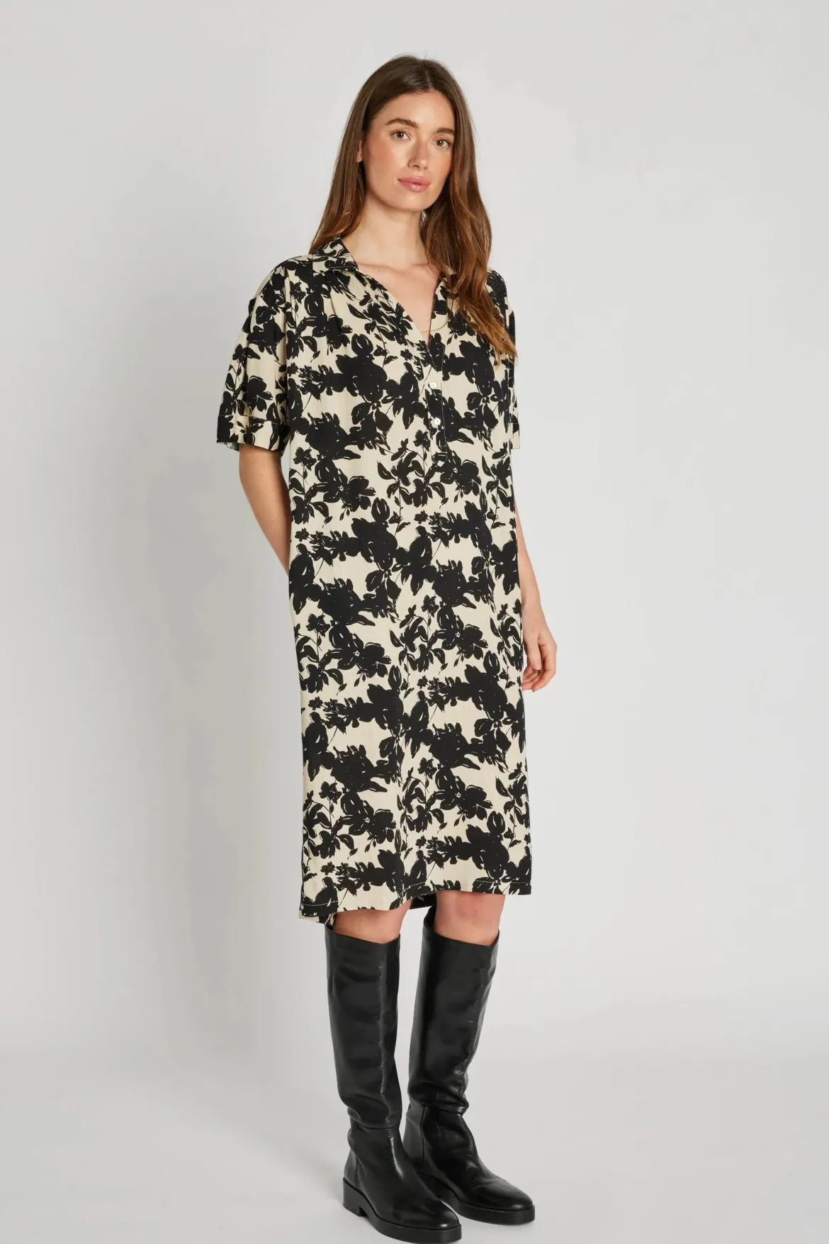 Philosophy Blues Original naisten mekko, MINT DRESS Mustavalkoinen