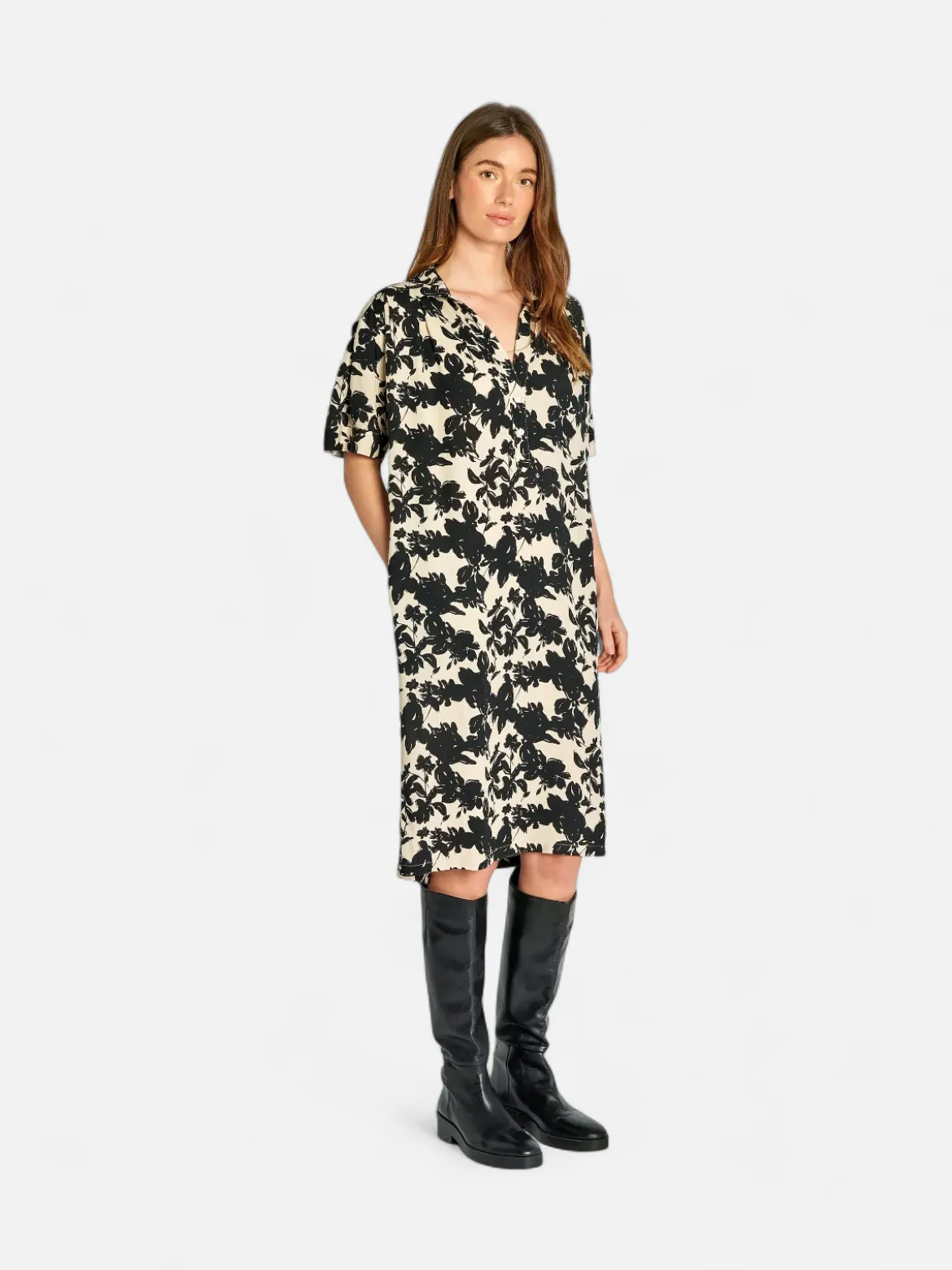 Philosophy Blues Original naisten mekko, MINT DRESS Mustavalkoinen