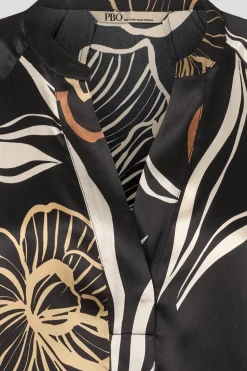 Philosophy Blues Original naisten pusero Indana Blouse, musta kuosi