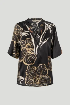 Philosophy Blues Original naisten pusero Indana Blouse, musta kuosi