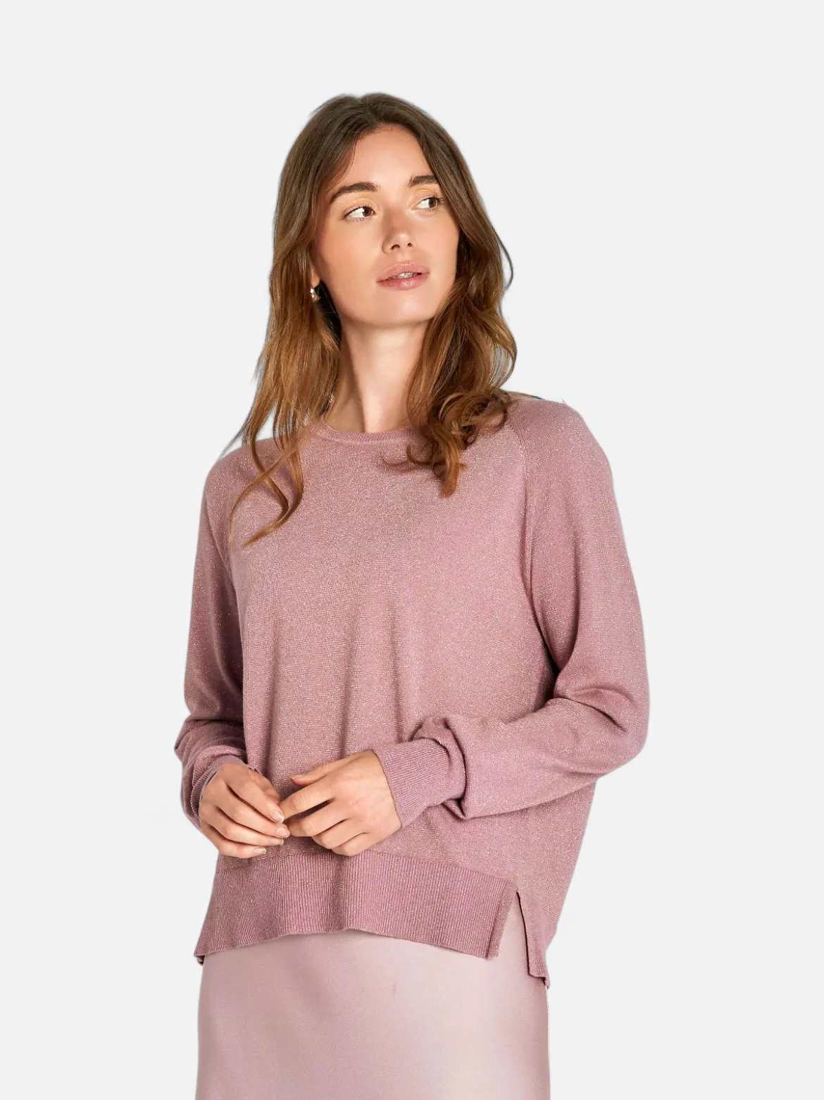 Philosophy Blues Original naisten neulepusero BEKKA KNIT SWEATER, vaaleanpunainen