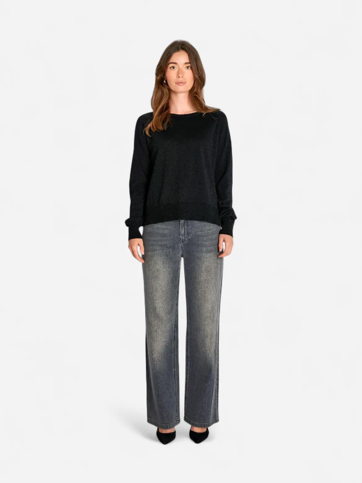 Philosophy Blues Original naisten farkut Lia Jeans, meleerattu grafiitti