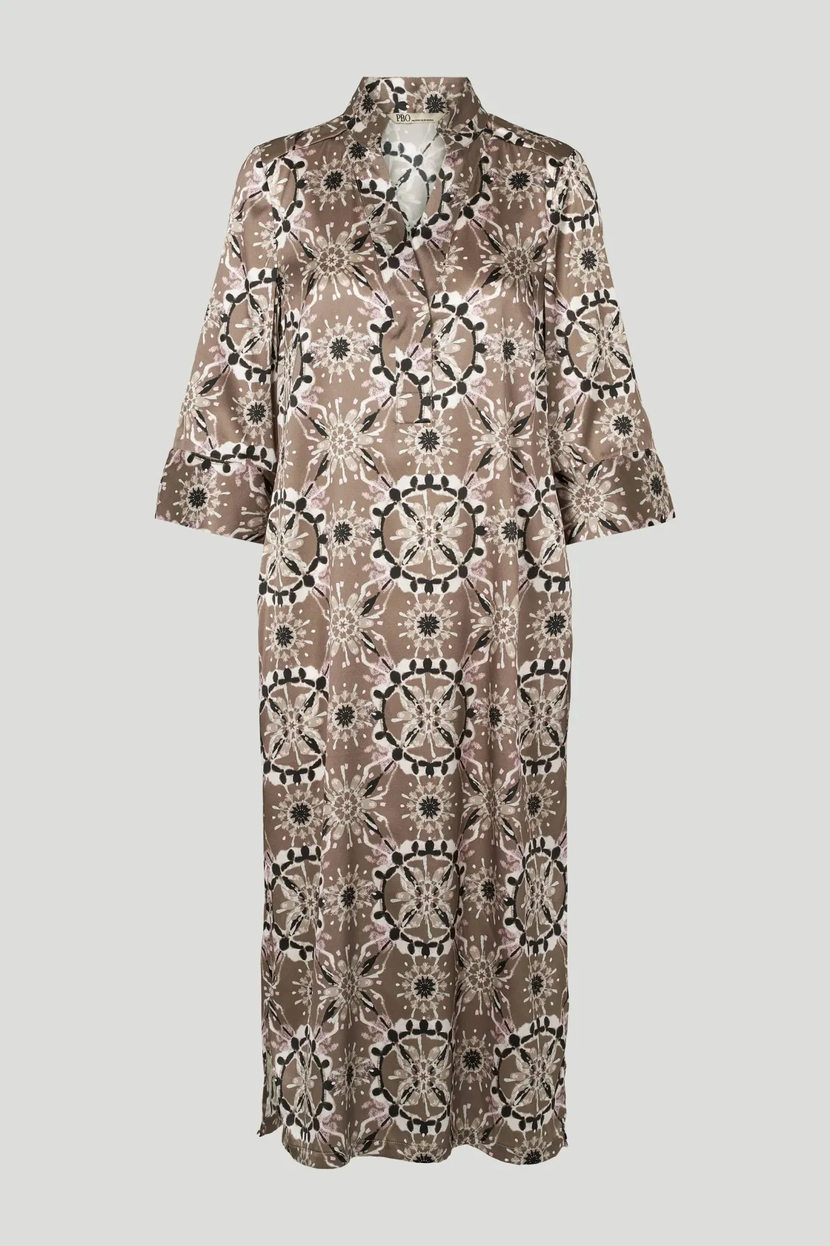Philosophy Blues Original naisten mekko, SILKY SIMBIA DRESS Ruskea Kuosi