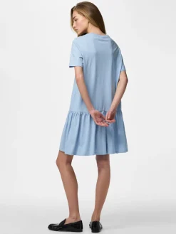 Pieces mekko PCDisso SS O-Neck Dress, vaaleansininen