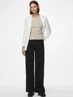 Pieces naisten bleiseri, PCBOZZY LS LOOSE BLAZER Cloud Dancer