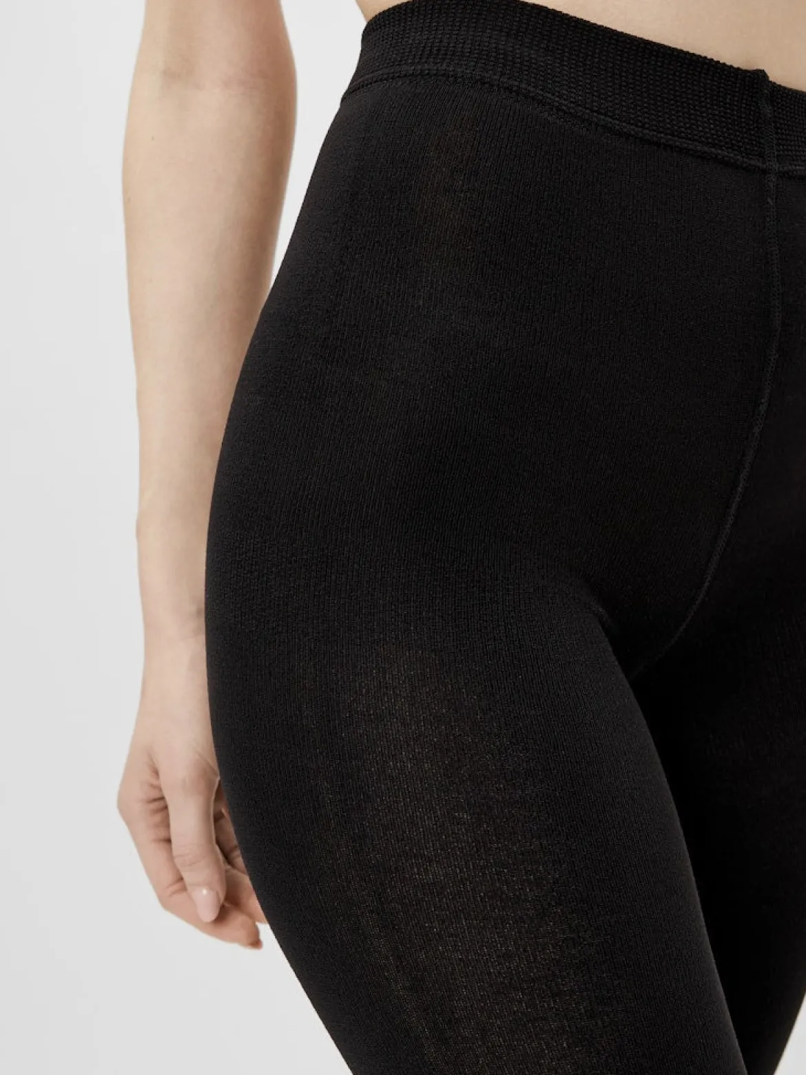 Pieces naisten fleecesukkahousut PCKAYA FLEECE TIGHTS NOOS, musta