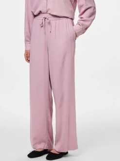 Pieces naisten housut, PCPIA HW WIDE PANTS Dawn Pink