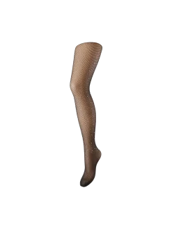 Pieces naisten sukkahousut, PCCLAIRE FISHNET GLITTER TIGHTS Black