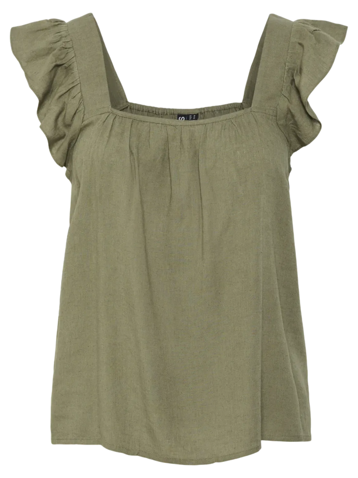 Pieces naisten toppi Pcpia Sl Top Wvn Noos, Deep Lichen Green