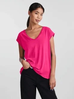 Pieces, Naisten T-paita, Pckamala Tee Noos Bc Pinkki