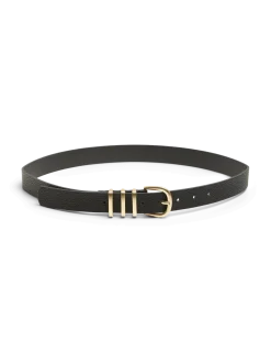 Pieces naisten vyö, PCLEA JEANS BELT Black Black W/Gold