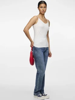 Pieces toppi, PCSIRENE SINGLET Bright White
